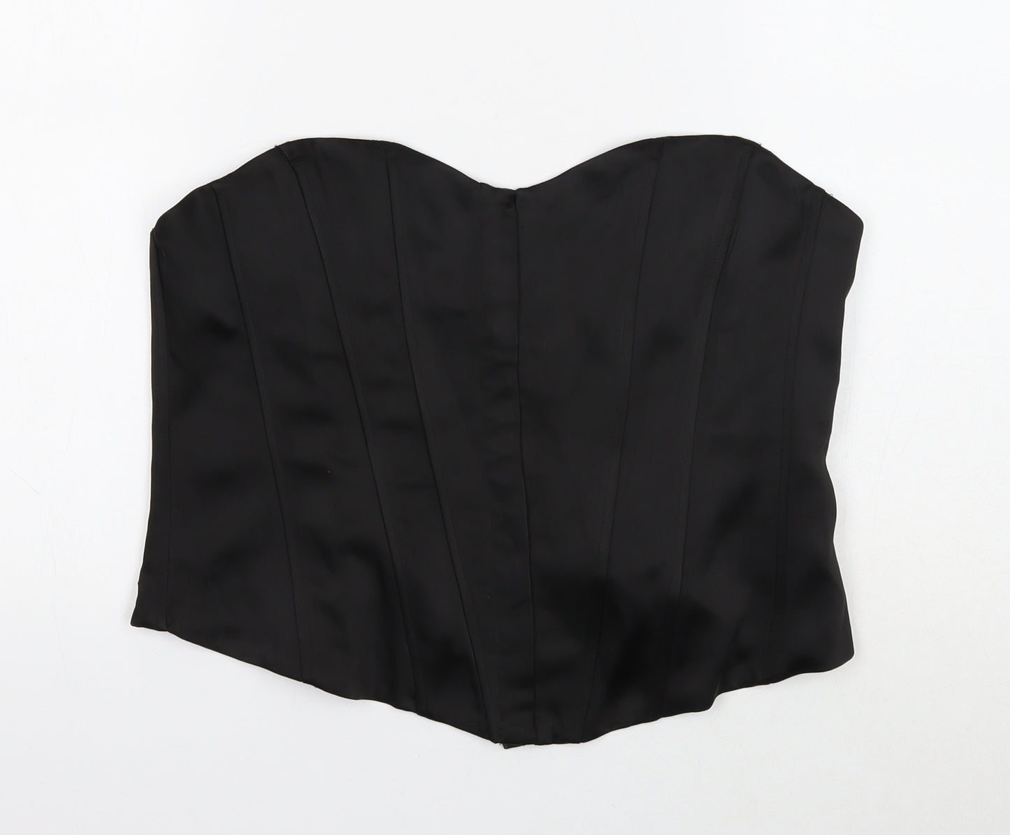 Zara Womens Black Polyester Cropped Tank Size 18 Sweetheart