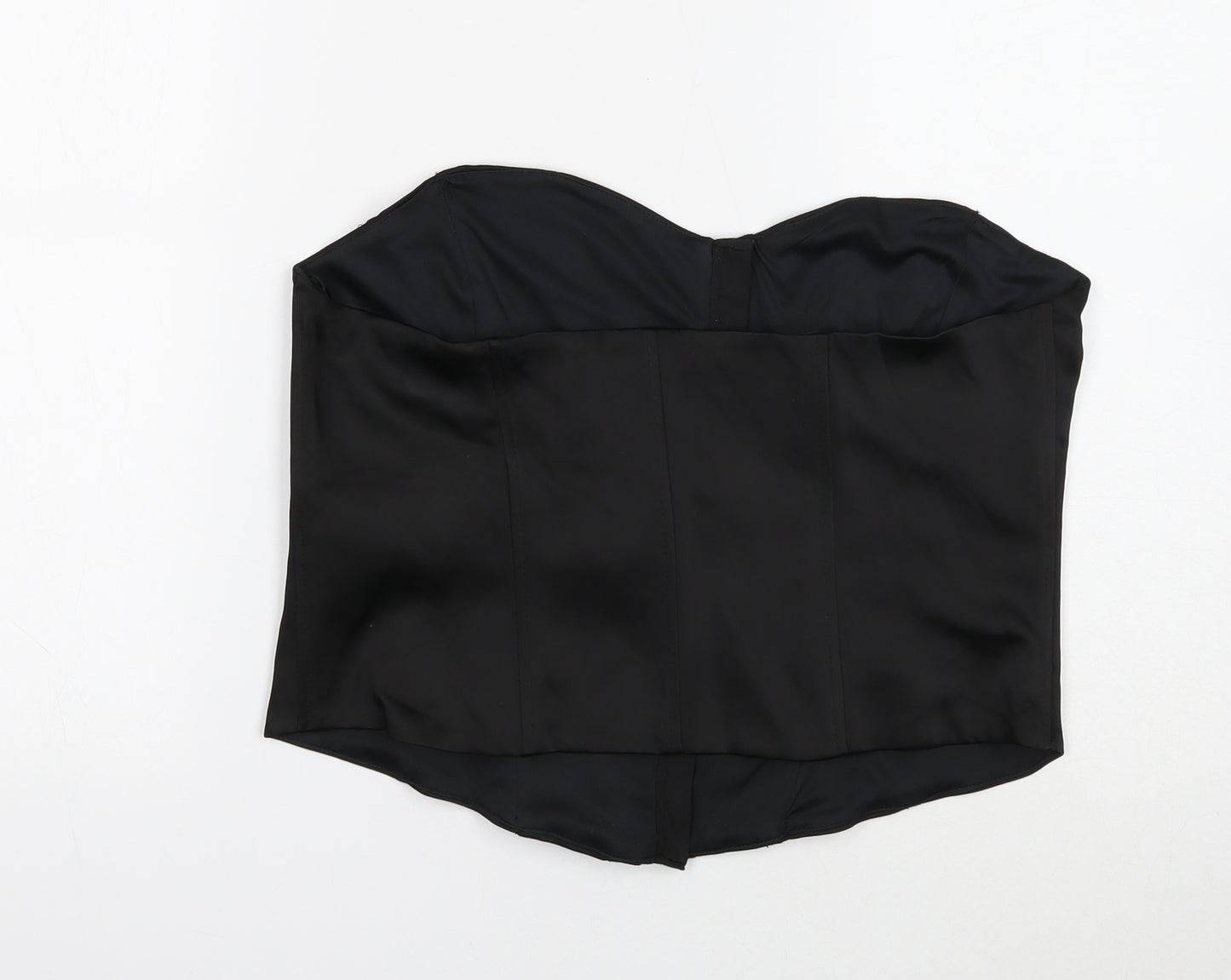 Zara Womens Black Polyester Cropped Tank Size 18 Sweetheart