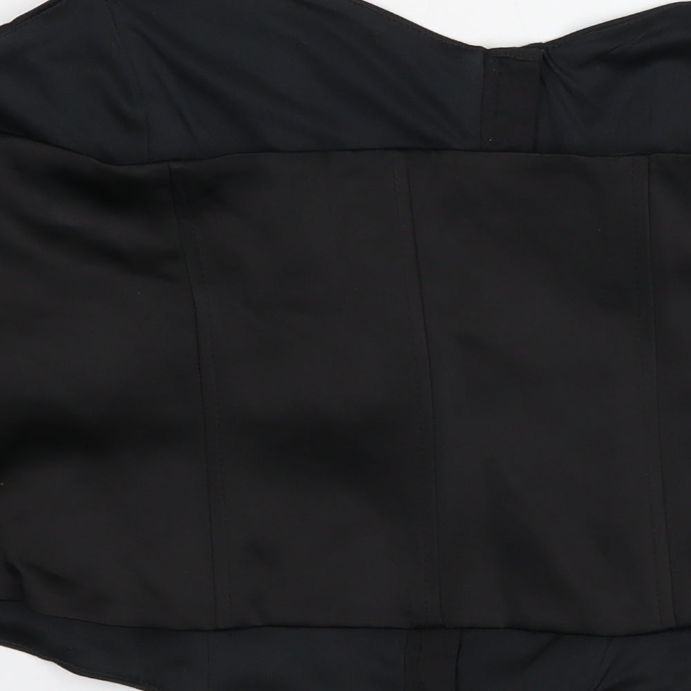 Zara Womens Black Polyester Cropped Tank Size 18 Sweetheart