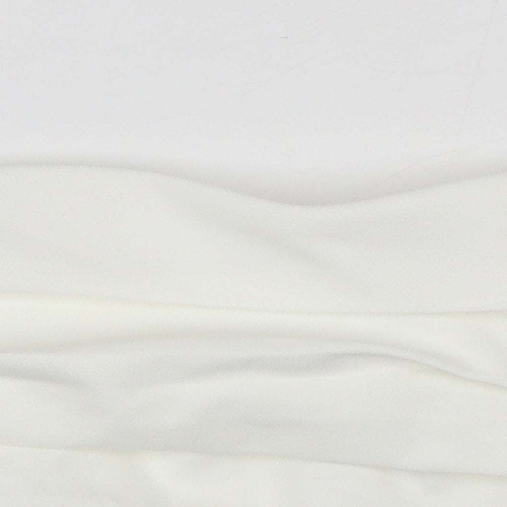 Zara Womens White Polyester Cropped Tank Size 4 Off the Shoulder