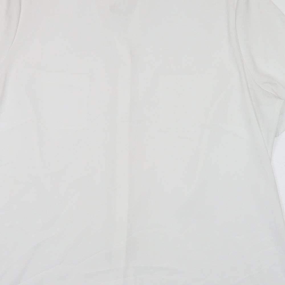 Marks and Spencer Womens White Polyester Basic Button-Up Size 22 Collared