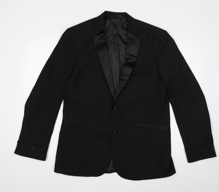 Taylor & Wright Mens Black Polyester Jacket Blazer Size 42