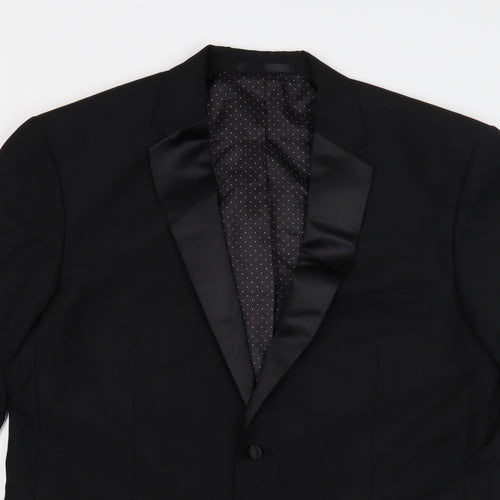 Taylor & Wright Mens Black Polyester Jacket Blazer Size 42