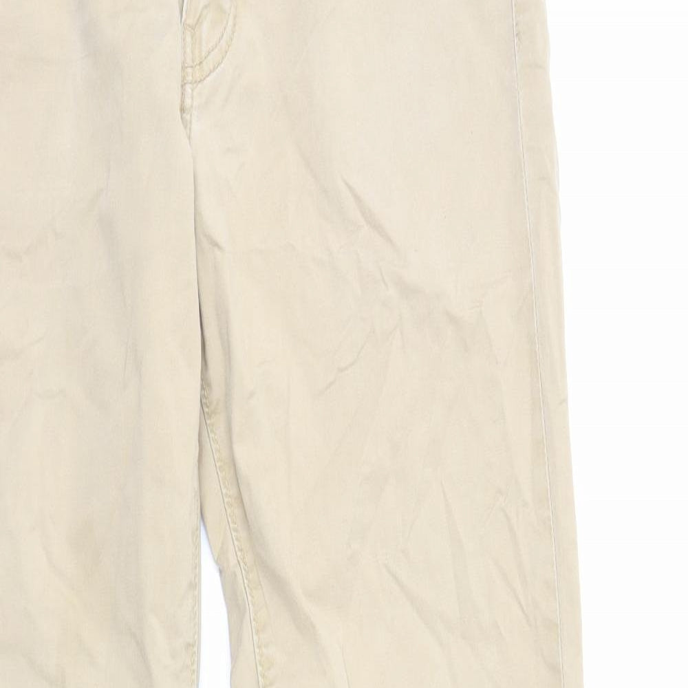 Levi's Mens Beige Cotton Chino Trousers Size M L34 in Regular Zip