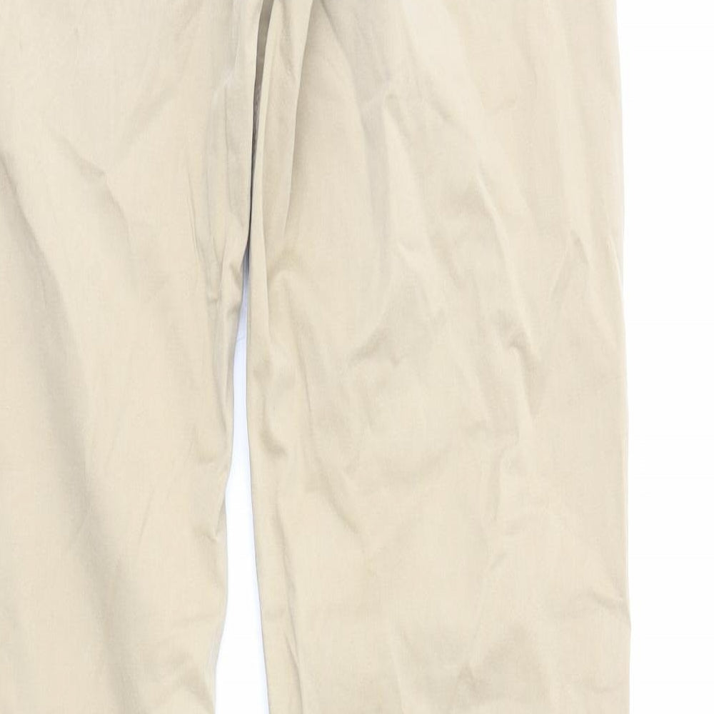 Levi's Mens Beige Cotton Chino Trousers Size M L34 in Regular Zip