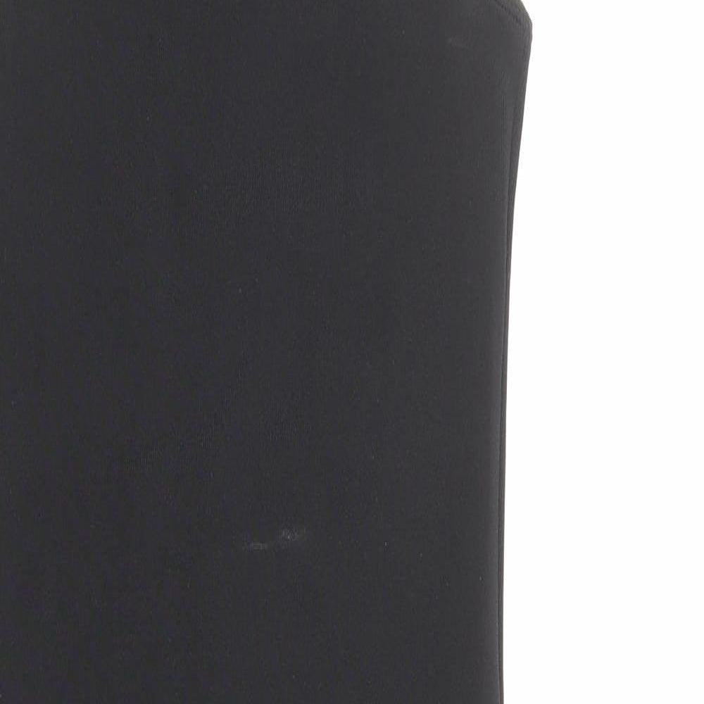 Zara Womens Black Polyester Bodycon Size S Round Neck Pullover
