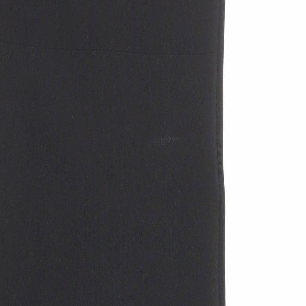Zara Womens Black Polyester Bodycon Size S Round Neck Pullover