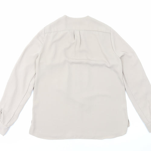 River Island Womens Brown Polyester Basic Blouse Size 8 V-Neck