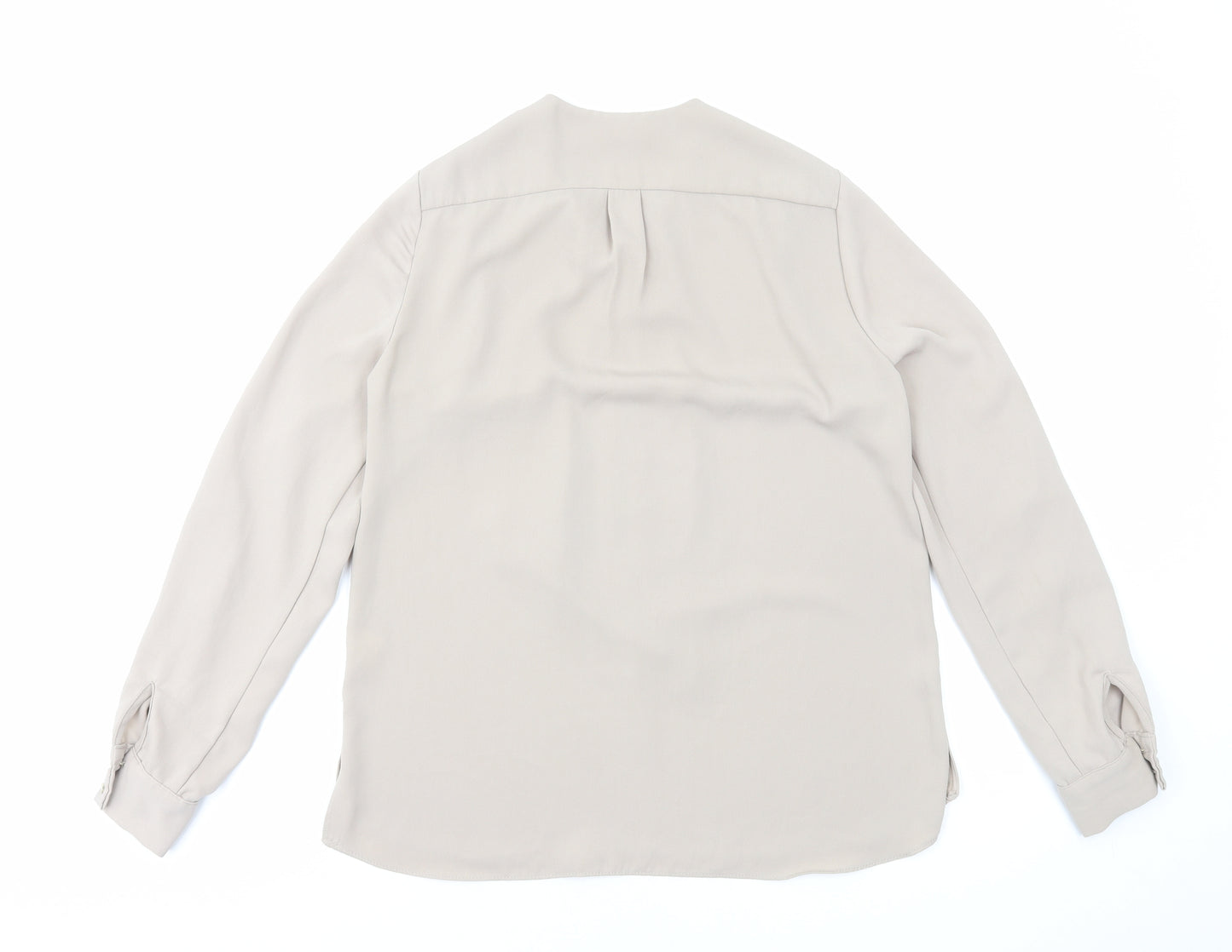 River Island Womens Brown Polyester Basic Blouse Size 8 V-Neck