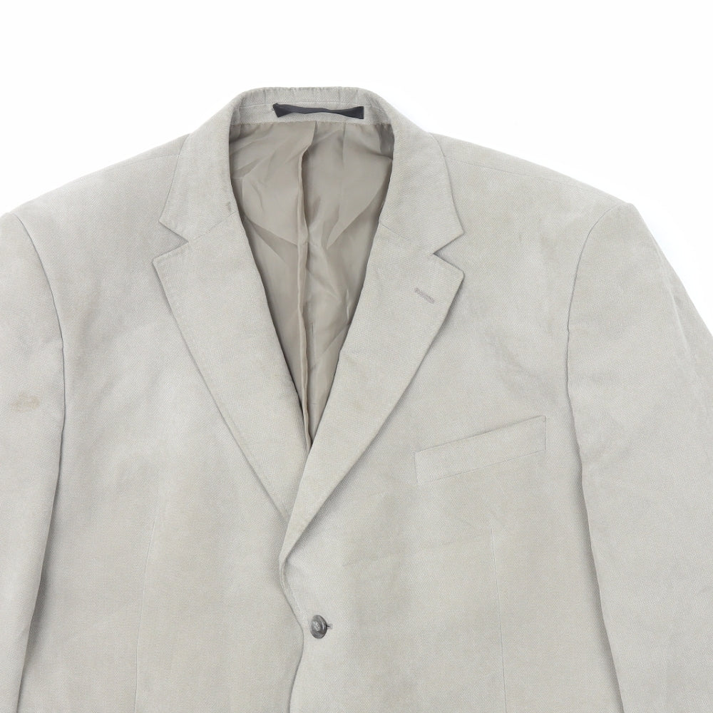 Marks and Spencer Mens Beige Polyester Jacket Blazer Size L