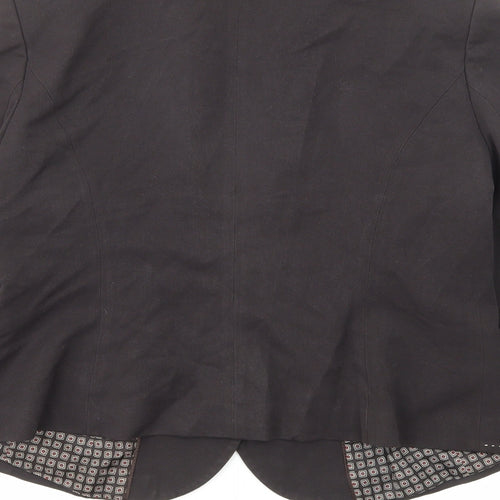 NEXT Womens Brown Polyester Jacket Blazer Size 16