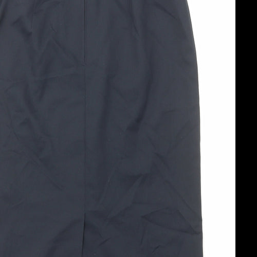 Preworn Womens Blue Polyester Straight & Pencil Skirt Size 10 Zip