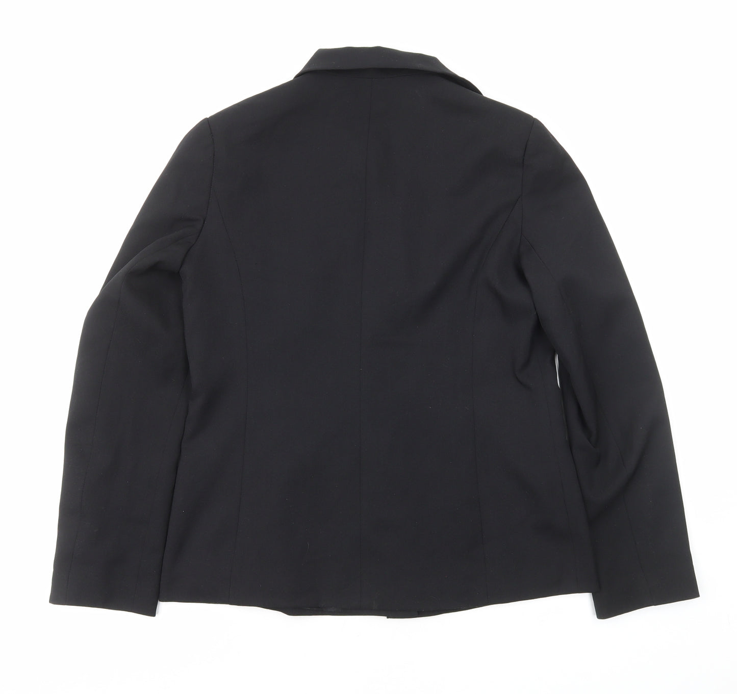 George Womens Black Polyester Jacket Blazer Size 10