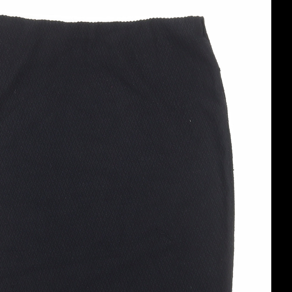 TU Womens Black Polyester Straight & Pencil Skirt Size 12