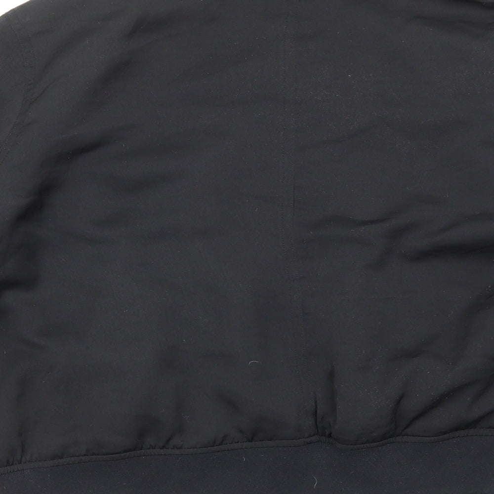Avec Les Filles Womens Black Bomber Jacket Jacket Size L Zip