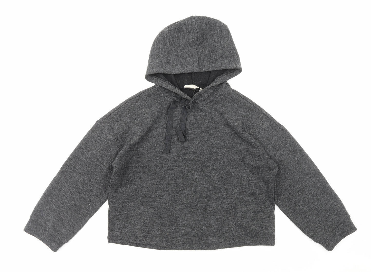 Mango Womens Grey Polyester Pullover Hoodie Size M Pullover