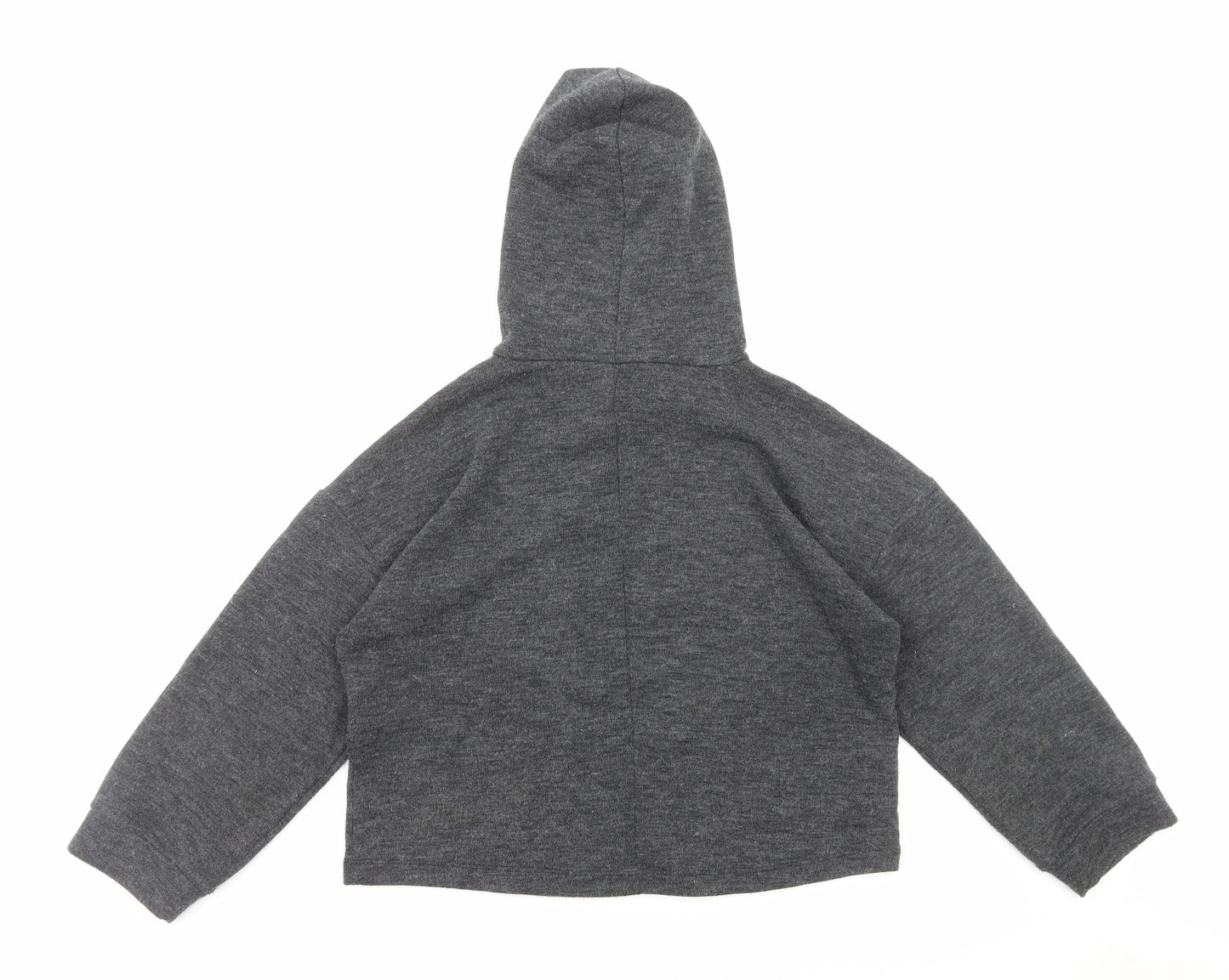 Mango Womens Grey Polyester Pullover Hoodie Size M Pullover