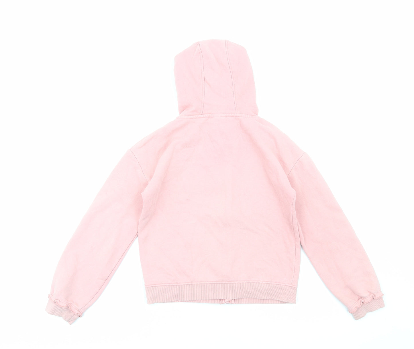 Matalan Girls Pink Cotton Full Zip Hoodie Size 11 Years Zip