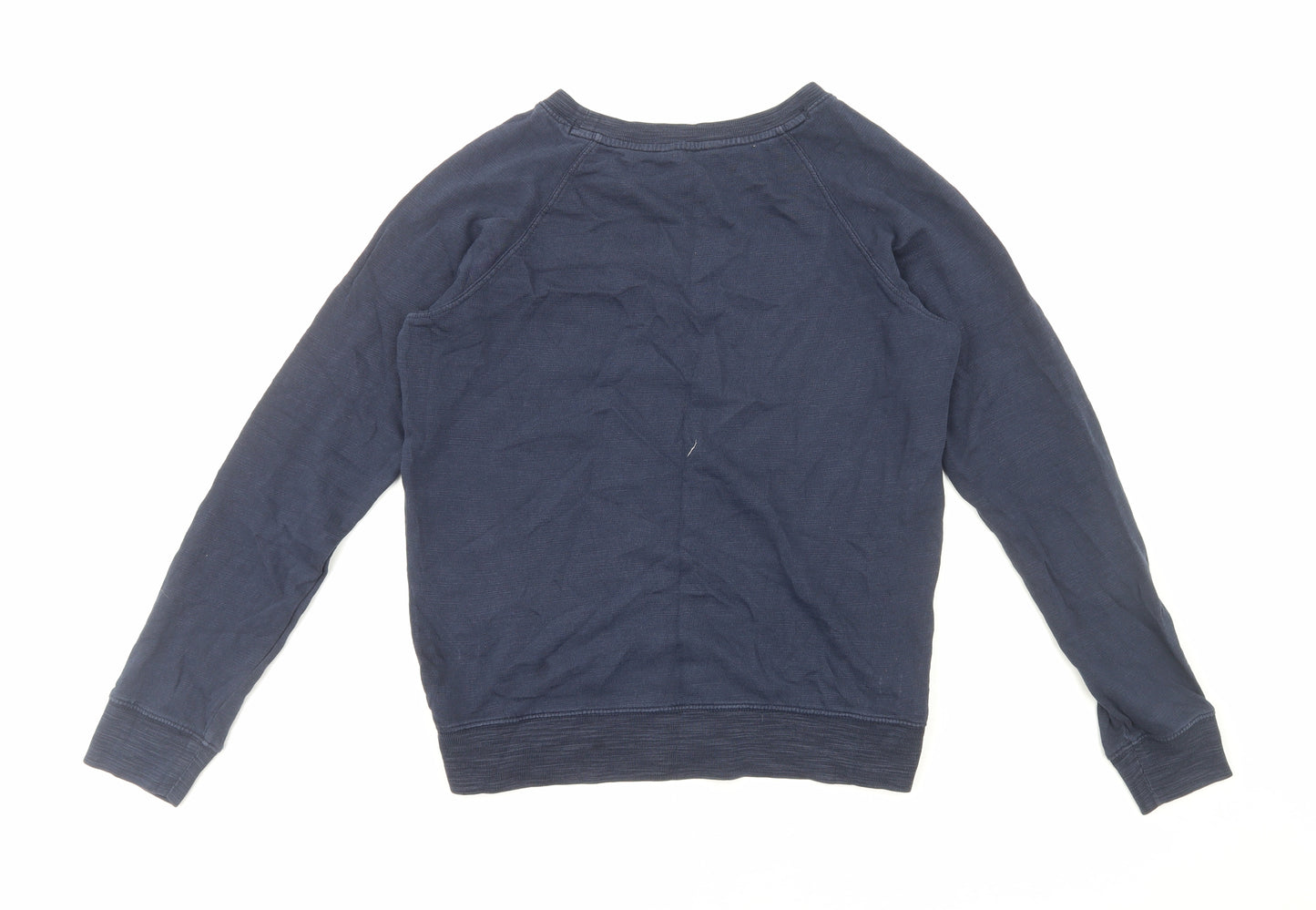 Marks and Spencer Womens Blue Round Neck Cotton Pullover Jumper Size 10