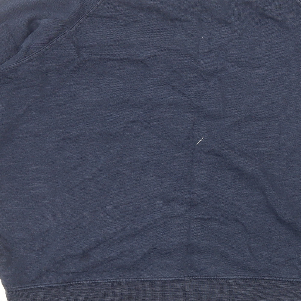 Marks and Spencer Womens Blue Round Neck Cotton Pullover Jumper Size 10
