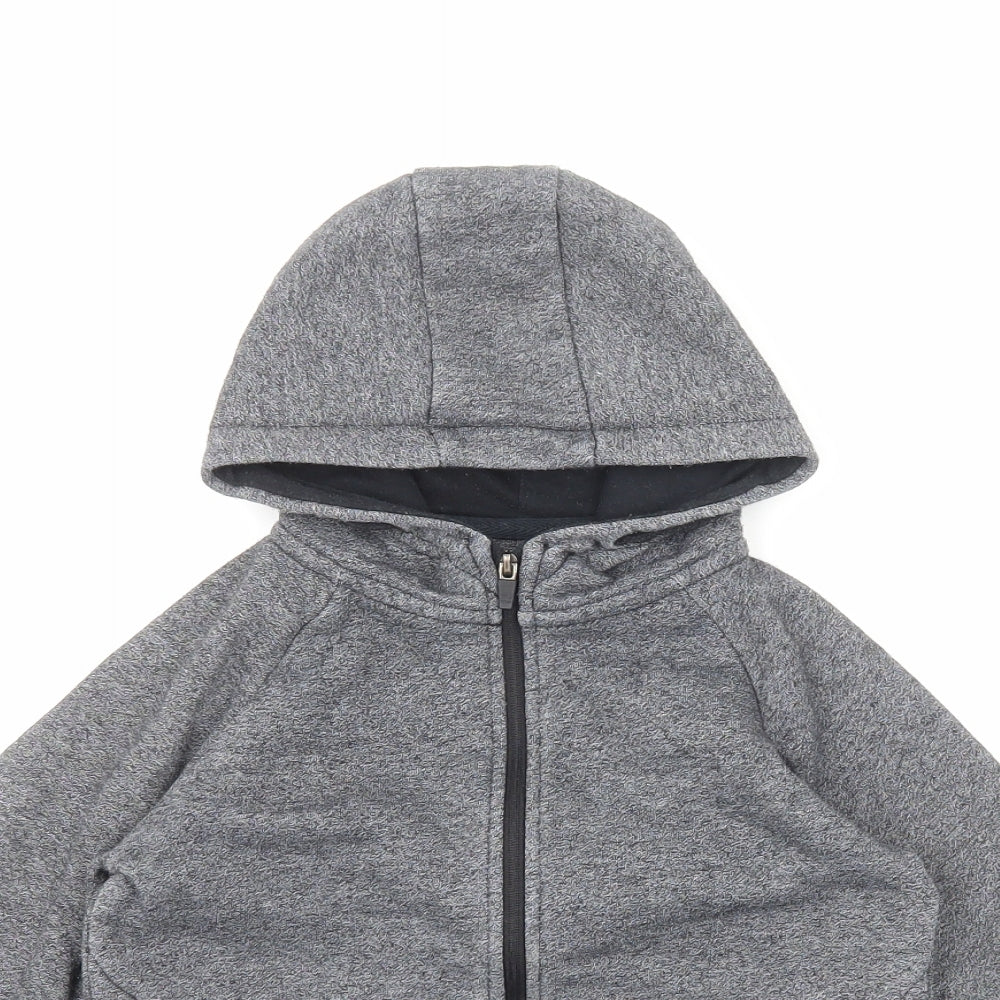 Primark Boys Grey Cotton Full Zip Hoodie Size 4-5 Years Zip