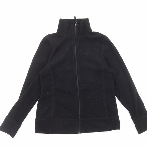 Preworn Womens Black Jacket Size 12 Zip