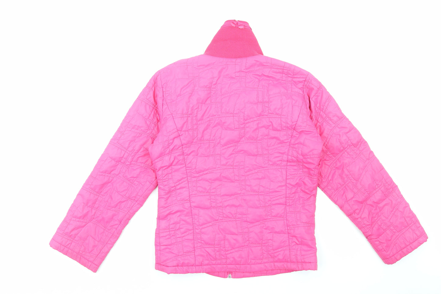 Long Island Womens Pink Quilted Jacket Size S Zip