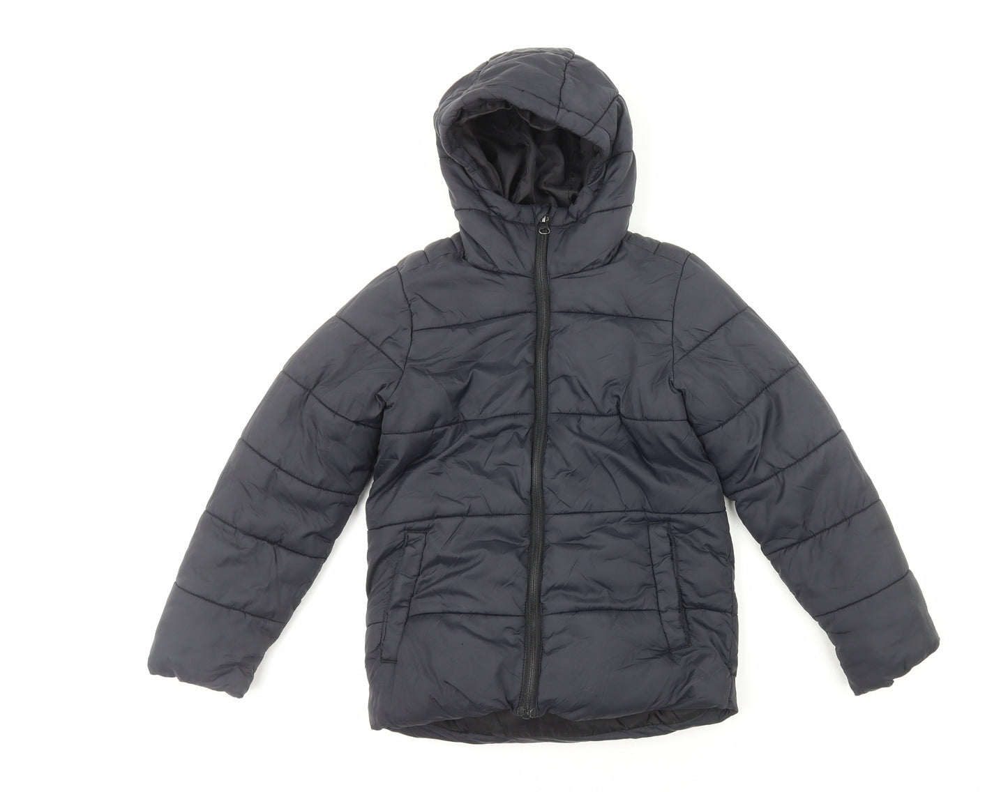 NEXT Boys Black Quilted Coat Size 8 Years Zip