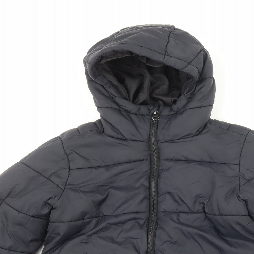 NEXT Boys Black Quilted Coat Size 8 Years Zip