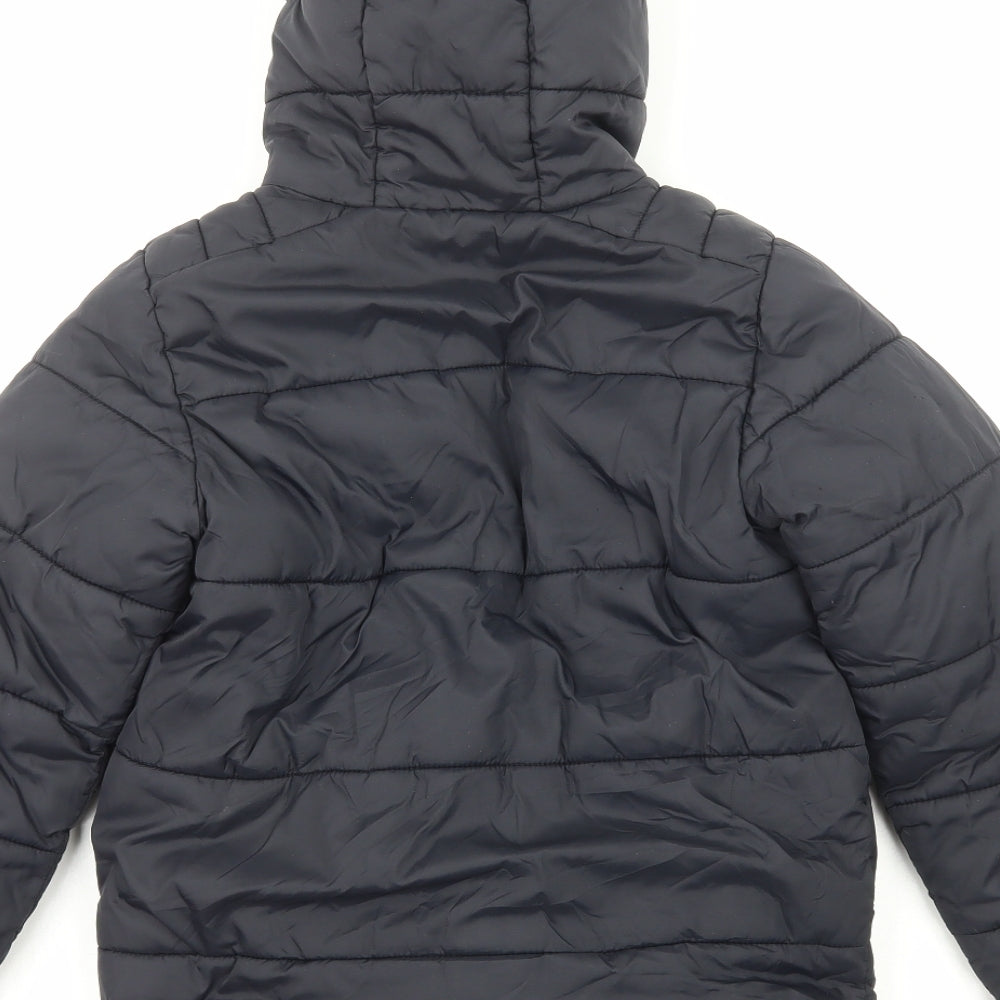 NEXT Boys Black Quilted Coat Size 8 Years Zip