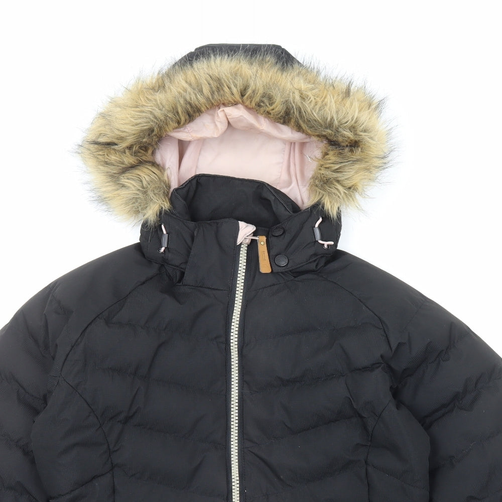 Trespass Womens Black Quilted Coat Size S Zip