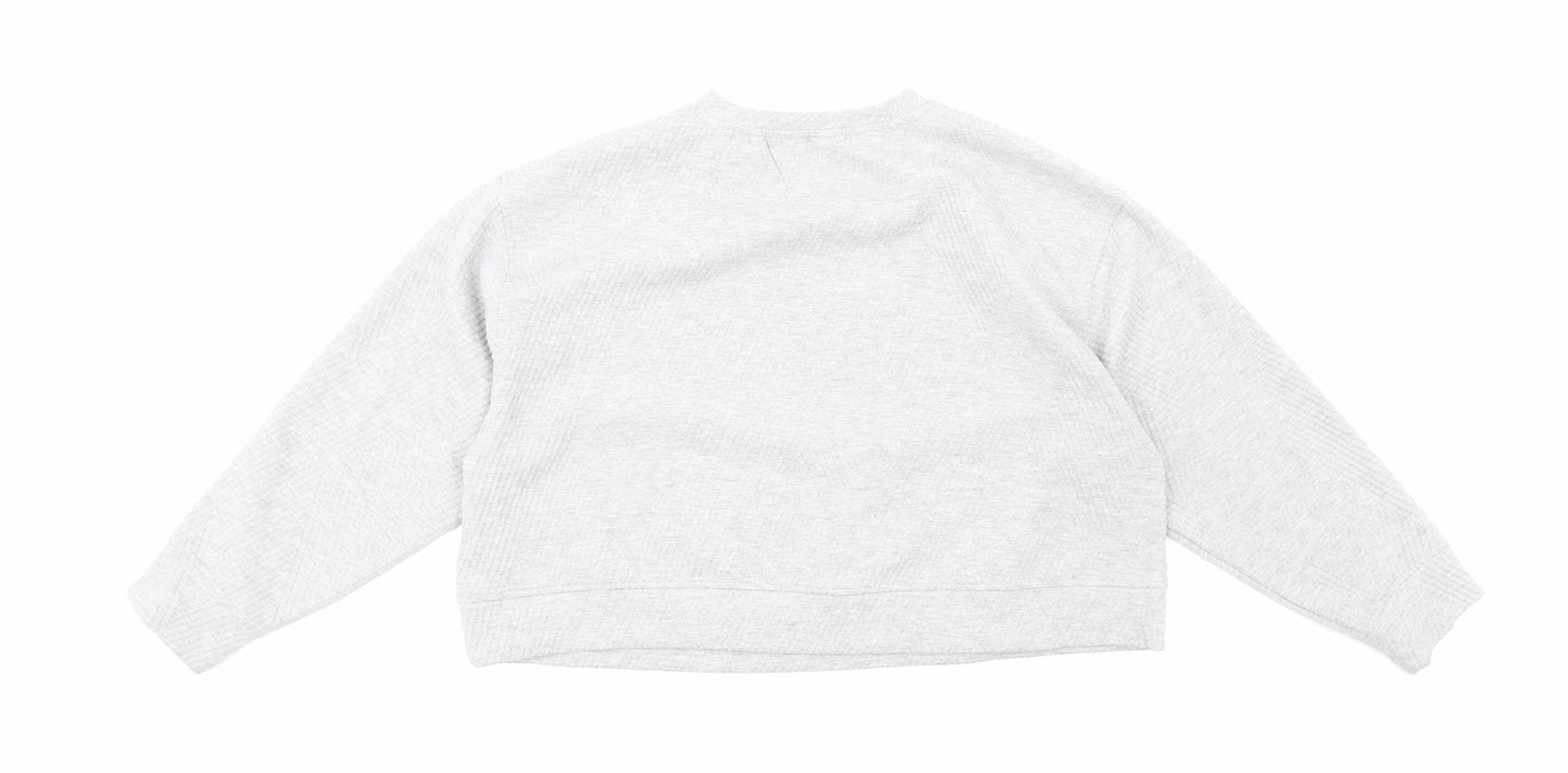 Primark Womens Grey Cotton Pullover Sweatshirt Size M Pullover - Cropped
