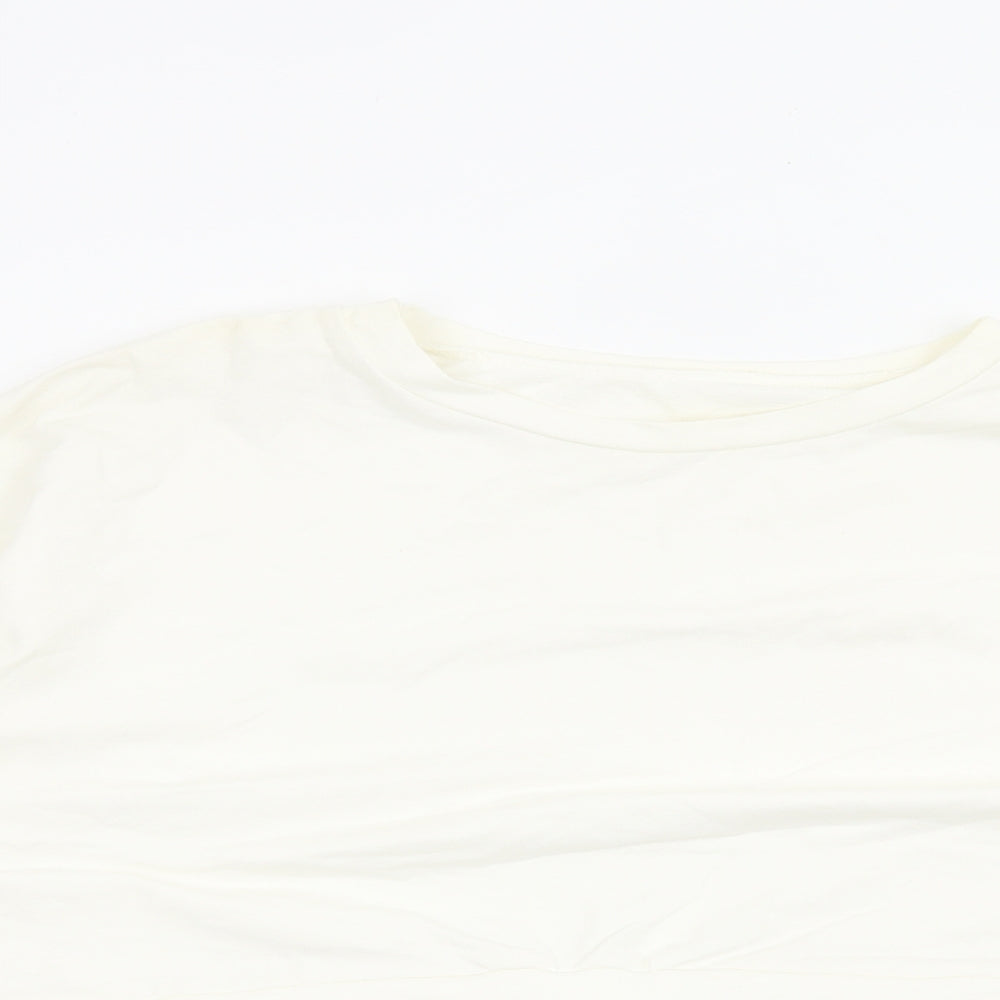 Preworn Womens White Polyester Pullover Sweatshirt Size M Pullover - Tulle Hem