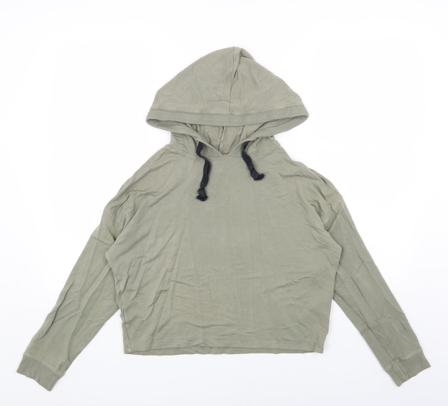 New Look Womens Green Viscose Pullover Hoodie Size S Pullover