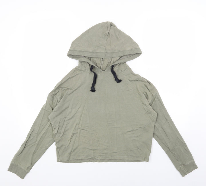 New Look Womens Green Viscose Pullover Hoodie Size S Pullover