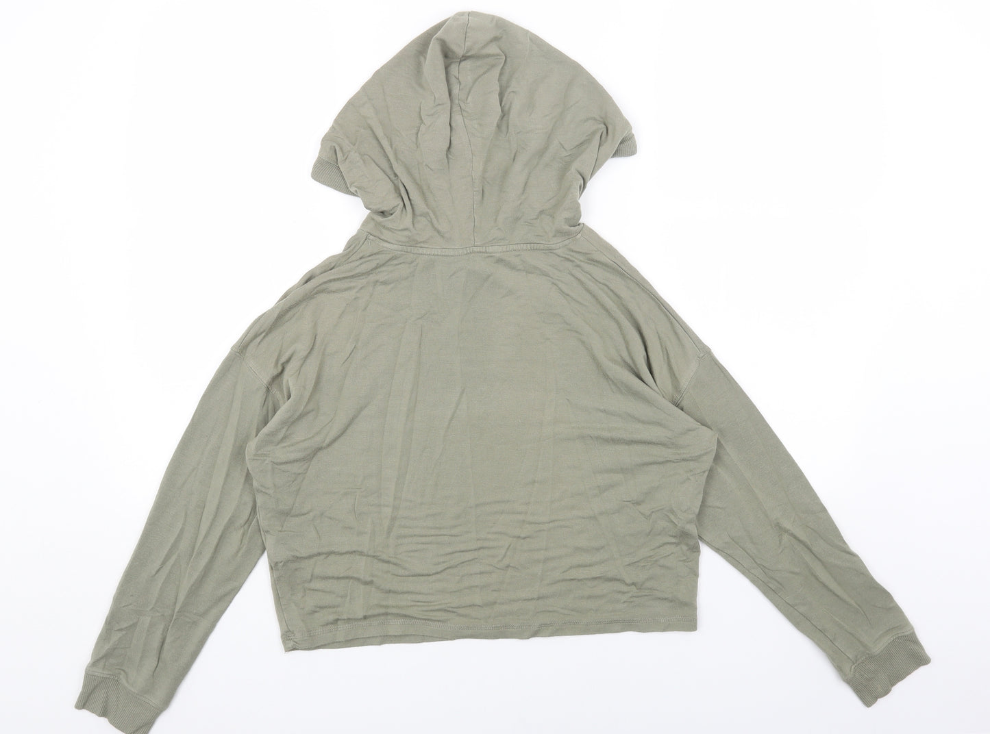New Look Womens Green Viscose Pullover Hoodie Size S Pullover