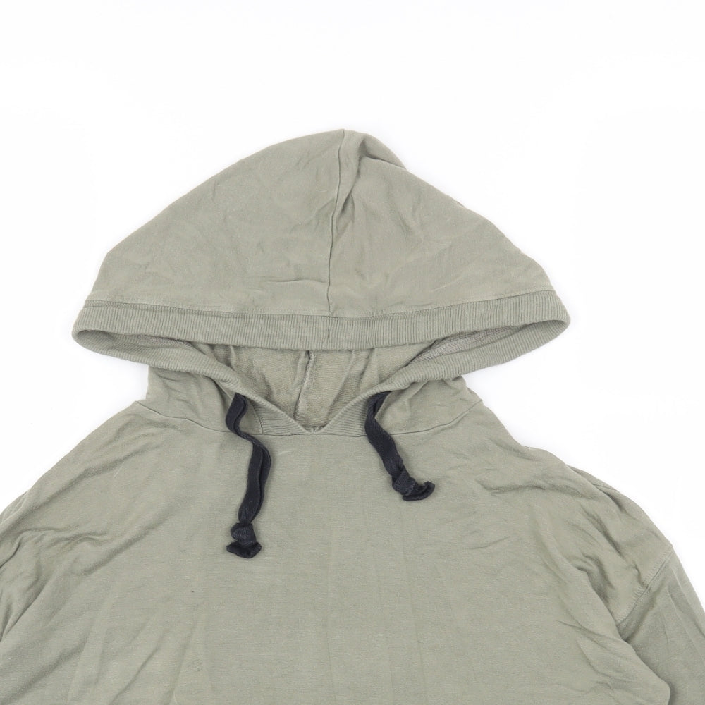 New Look Womens Green Viscose Pullover Hoodie Size S Pullover
