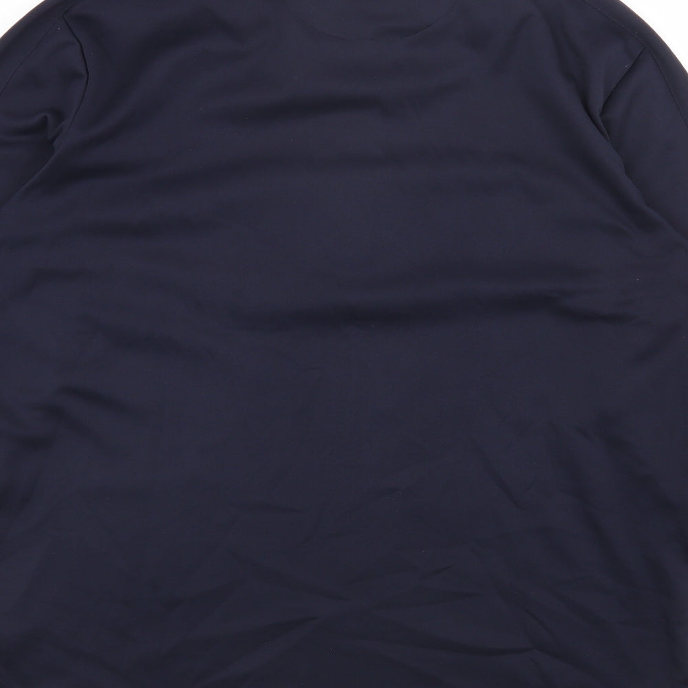 FFIVE Mens Blue Polyester Pullover Sweatshirt Size M