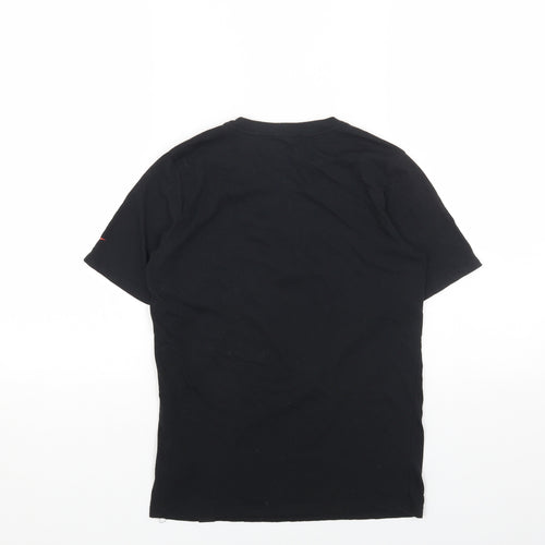 Nike Mens Black Cotton T-Shirt Size M Round Neck