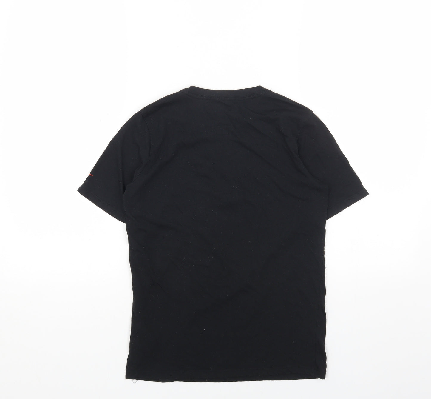 Nike Mens Black Cotton T-Shirt Size M Round Neck
