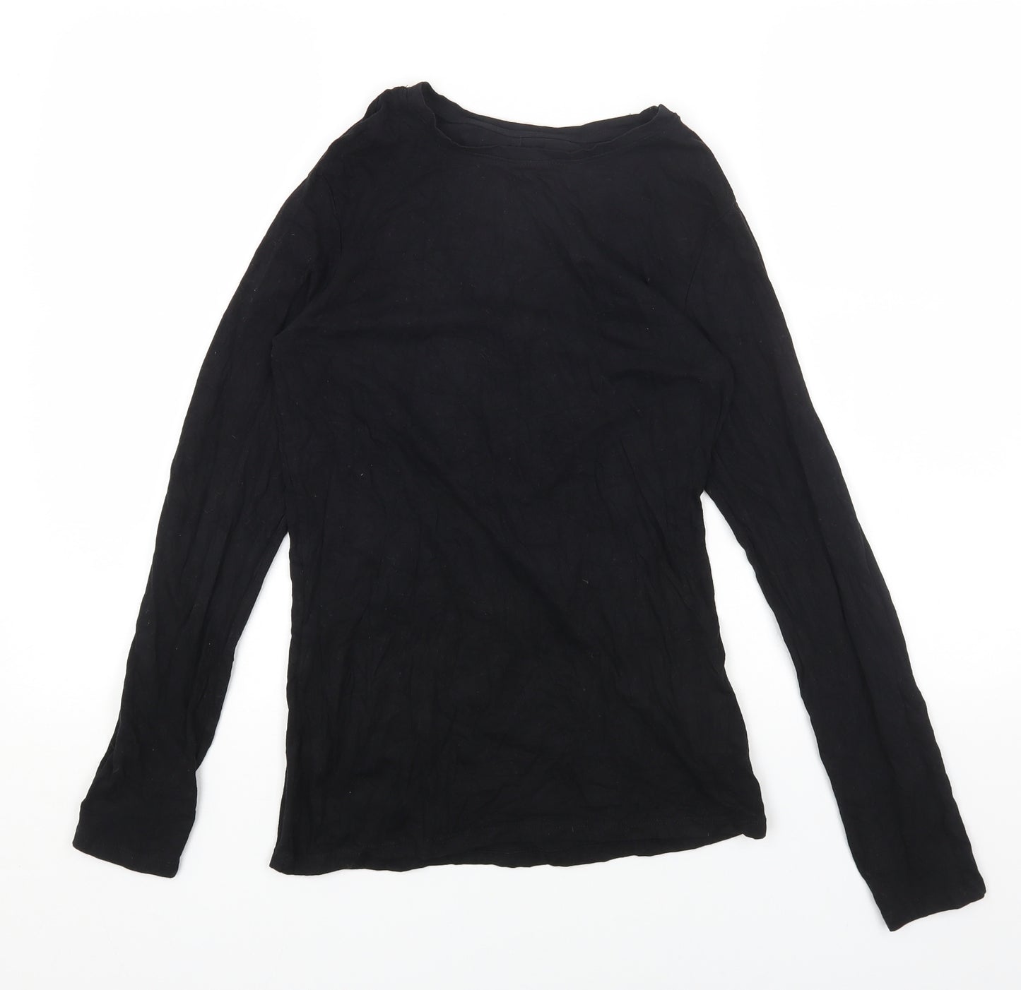 Primark Womens Black Cotton Basic T-Shirt Size S Round Neck
