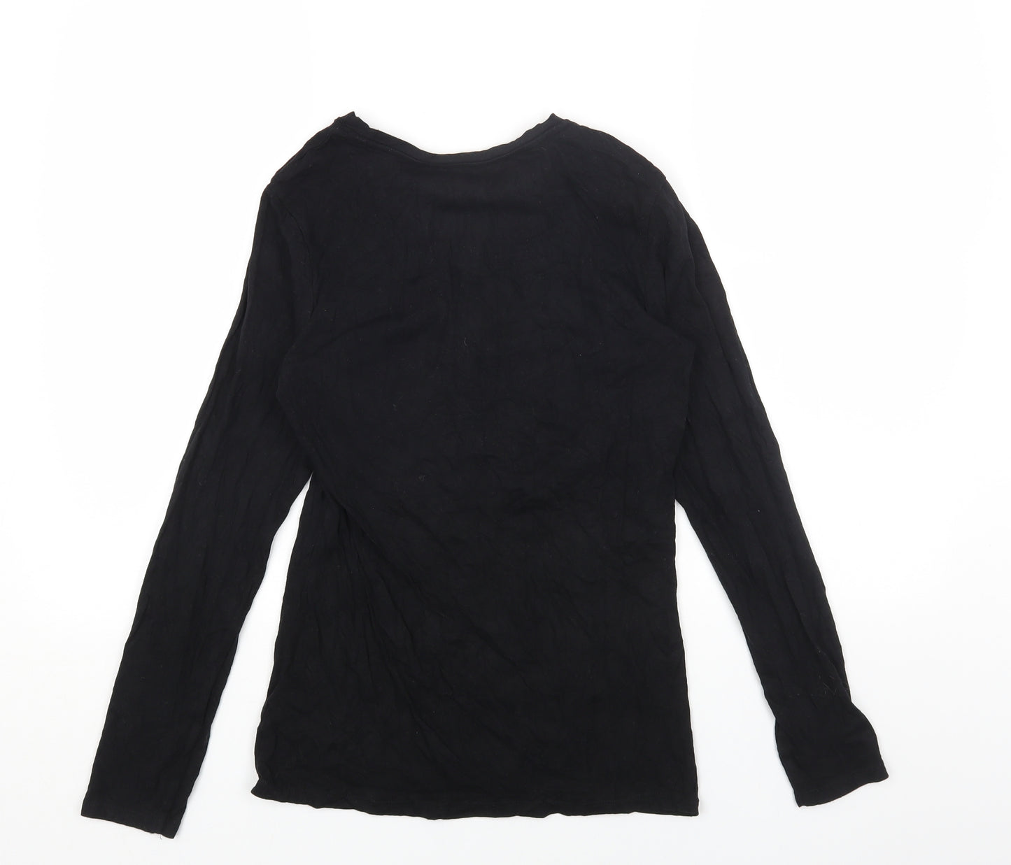 Primark Womens Black Cotton Basic T-Shirt Size S Round Neck