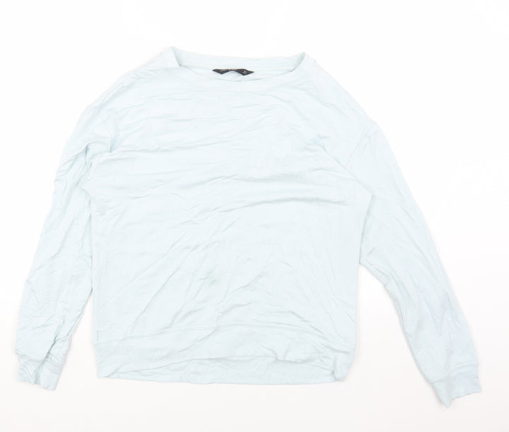 F&F Womens Blue Viscose Pullover Sweatshirt Size 6 Pullover