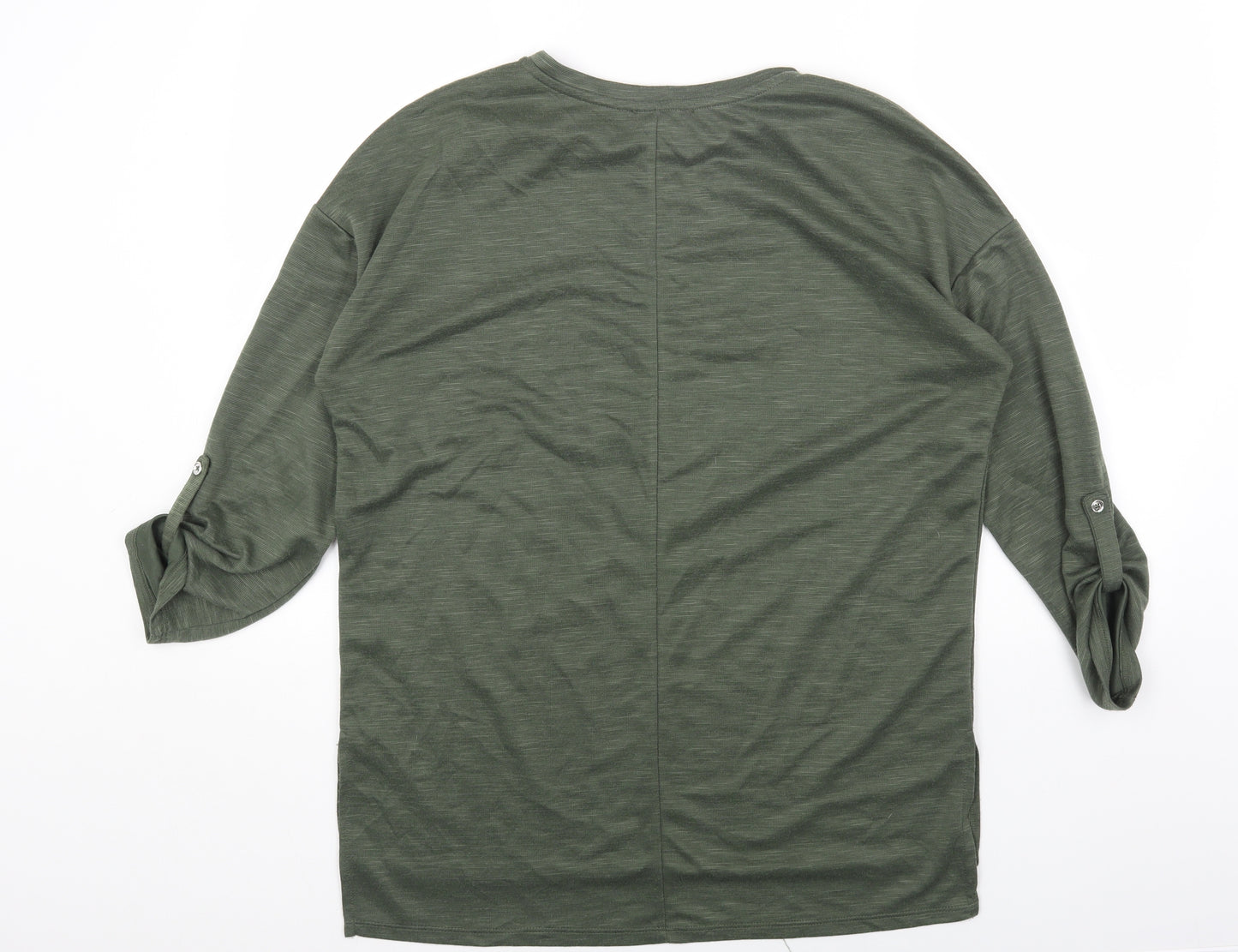 Primark Womens Green Round Neck Polyester Pullover Jumper Size M