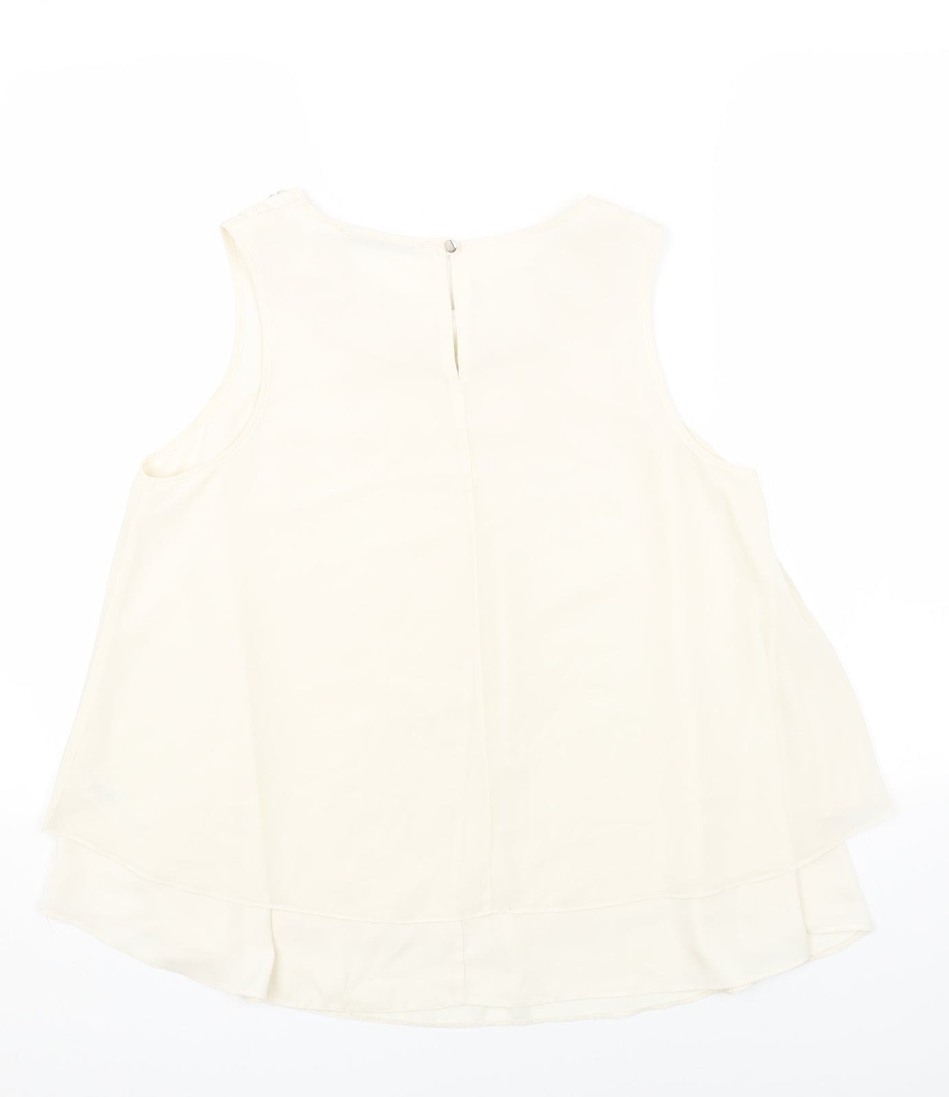 George Womens White Polyester Basic Blouse Size 10 Off the Shoulder