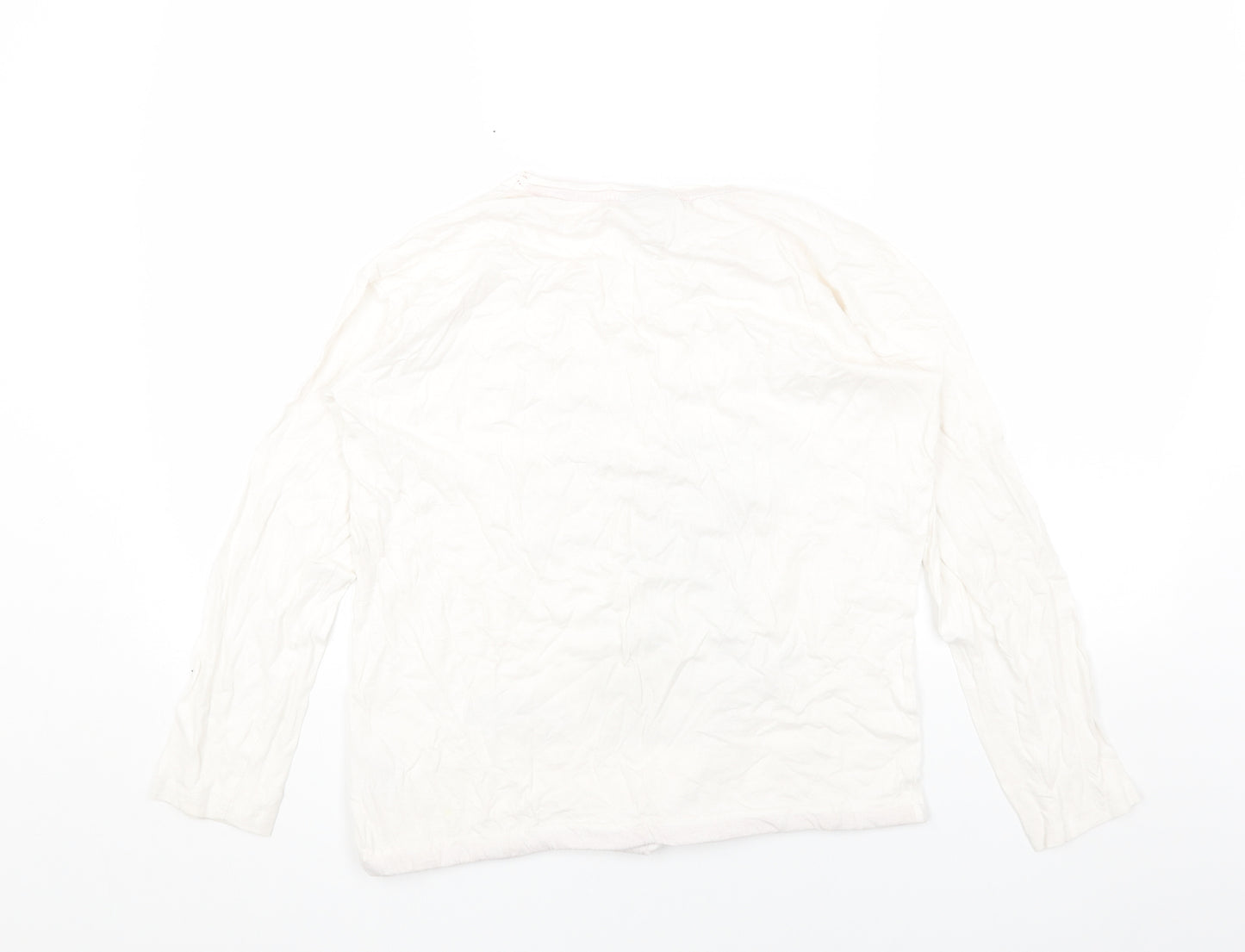 Winnie the Pooh Womens White Coir Basic T-Shirt Size M Round Neck - Eeyore Christmas