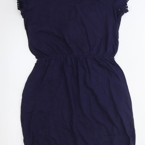 NEXT Womens Blue 100% Cotton Shift Size 12 Sweetheart Pullover