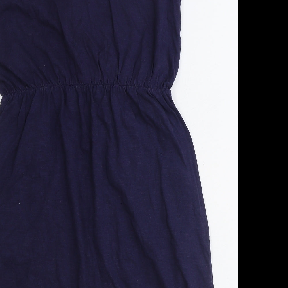 NEXT Womens Blue 100% Cotton Shift Size 12 Sweetheart Pullover