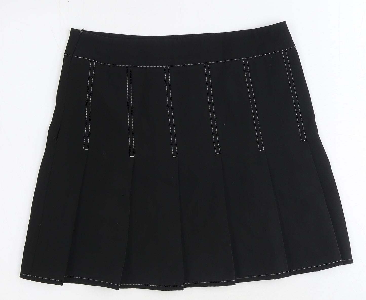Nasty Gal Womens Black Polyester Mini Skirt Size 12 Zip