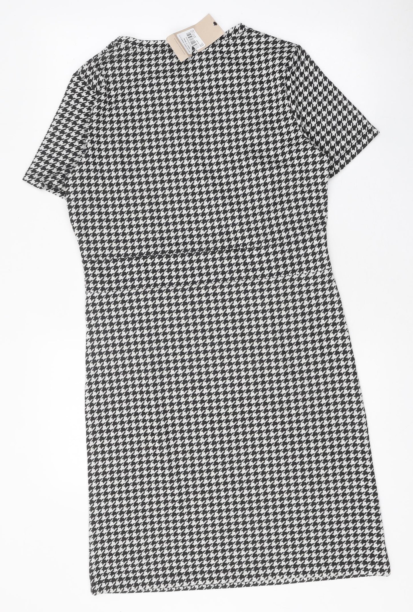 TU Womens Multicoloured Geometric Polyester Shift Size 12 Round Neck Pullover
